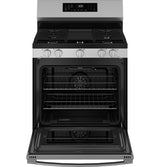 GE 30" Free-Standing Gas Convection Range with No Preheat Air Fry and EasyWash Oven Tray - Stainless Steel (GGF600AVSS)