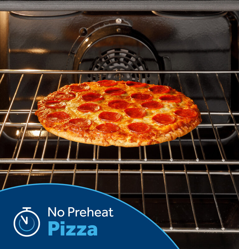 GE 30" Free-Standing Gas Convection Range with No Preheat Air Fry and EasyWash Oven Tray - Stainless Steel (GGF600AVSS)
