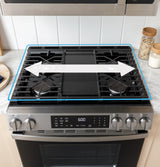 GE 30" Free-Standing Gas Convection Range with No Preheat Air Fry and EasyWash Oven Tray - Stainless Steel (GGF600AVSS)