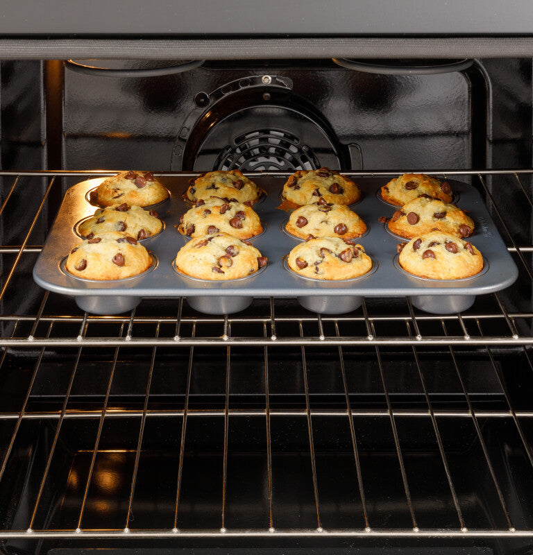 GE 30" Free-Standing Gas Convection Range with No Preheat Air Fry and EasyWash Oven Tray - Stainless Steel (GGF600AVSS)