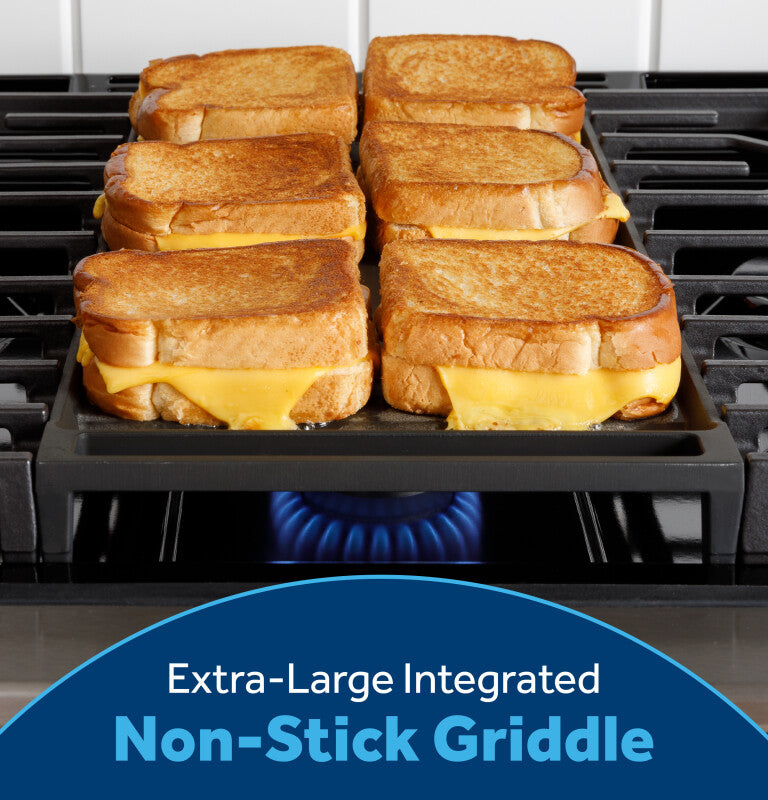 GE 30" Free-Standing Gas Convection Range with No Preheat Air Fry and EasyWash Oven Tray - Stainless Steel (GGF600AVSS)