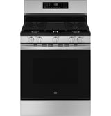 GE  30" Free-Standing Gas Convection Range with No Preheat Air Fry and EasyWash Oven Tray - Stainless Steel (GGF600AVSS)