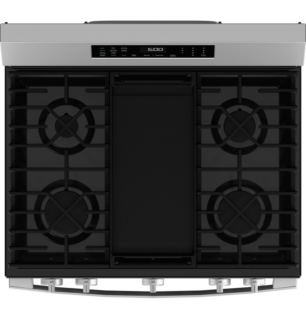 GE  30" Free-Standing Gas Convection Range with No Preheat Air Fry and EasyWash Oven Tray - Stainless Steel (GGF600AVSS)