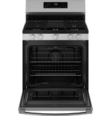 GE  30" Free-Standing Gas Convection Range with No Preheat Air Fry and EasyWash Oven Tray - Stainless Steel (GGF600AVSS)