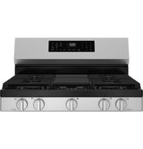 GE 30" Free-Standing Gas Convection Range with No Preheat Air Fry and EasyWash Oven Tray - Stainless Steel (GGF600AVSS)