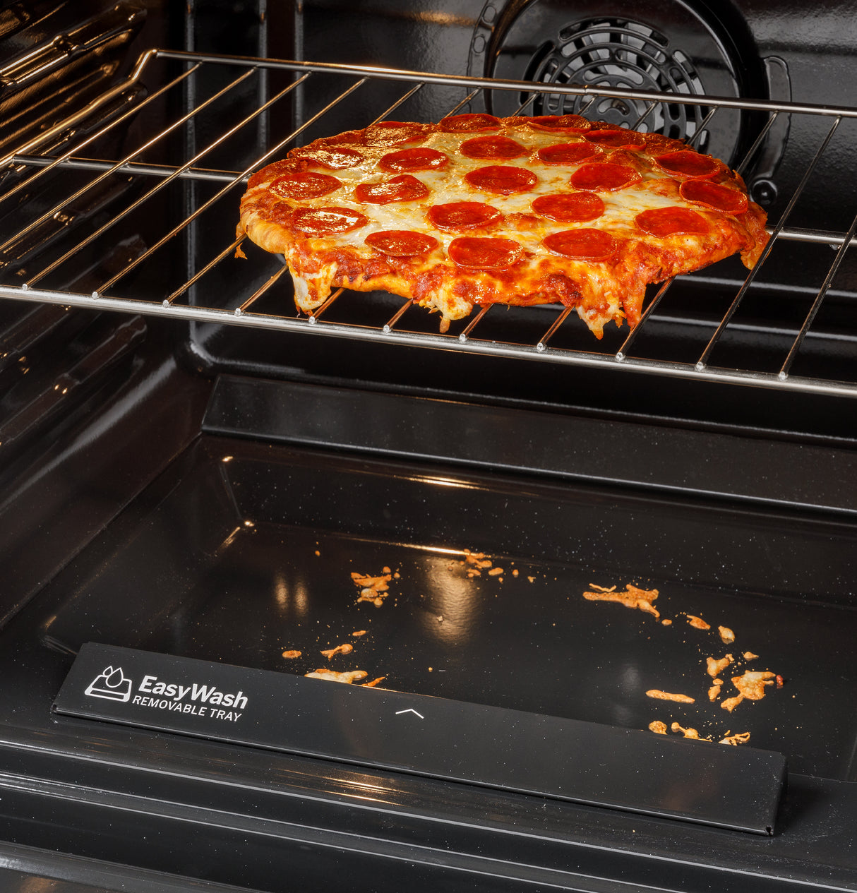 GE  30" Free-Standing Gas Convection Range with No Preheat Air Fry and EasyWash Oven Tray - Stainless Steel (GGF600AVSS)
