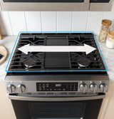 GE 30" Free-Standing Gas Convection Range with No Preheat Air Fry and EasyWash Oven Tray - Stainless Steel (GGF600AVSS)