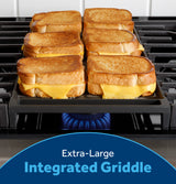 GE  30" Free-Standing Gas Convection Range with No Preheat Air Fry and EasyWash Oven Tray - Stainless Steel (GGF600AVSS)