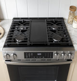 GE  30" Slide-In Front Control Gas Range with Crisp Mode - Stainless Steel (GGS500SVSS)