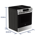 GE 30" Slide-In Front Control Gas Range with Crisp Mode - Stainless Steel (GGS500SVSS)