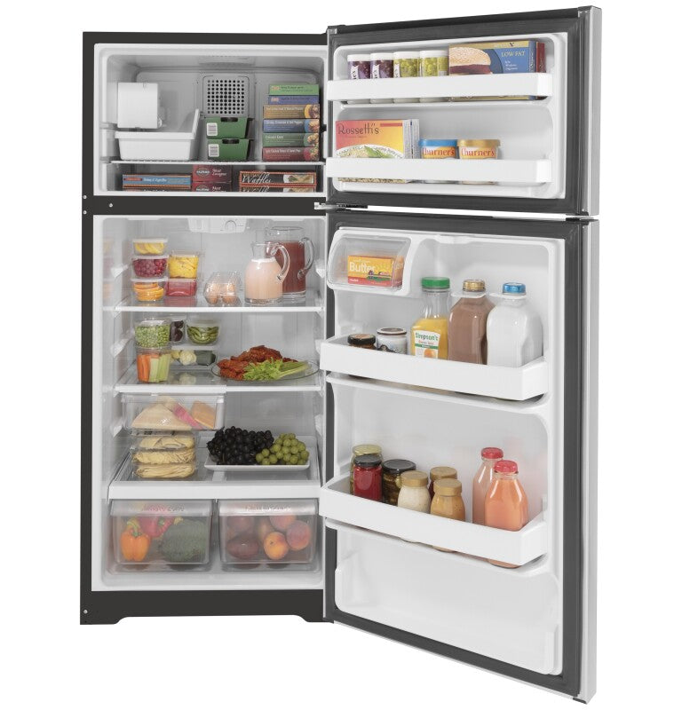 GE 28-Inch 16.6 Cu. Ft. Top-Freezer Refrigerator - Stainless Steel (GIE17GSNRSS)