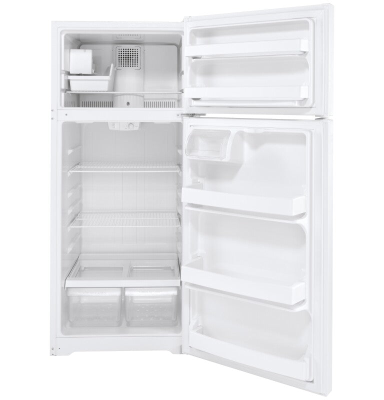GE 28-Inch 17.5 Cu. Ft. Top-Freezer Refrigerator - White (GIE18DTNRWW)