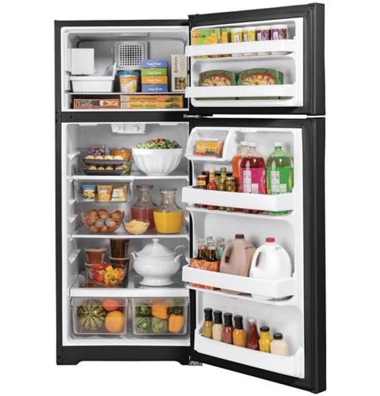 GE 17.5 Cu. Ft. Top-Freezer Refrigerator - Black (GIE18GTNRBB)
