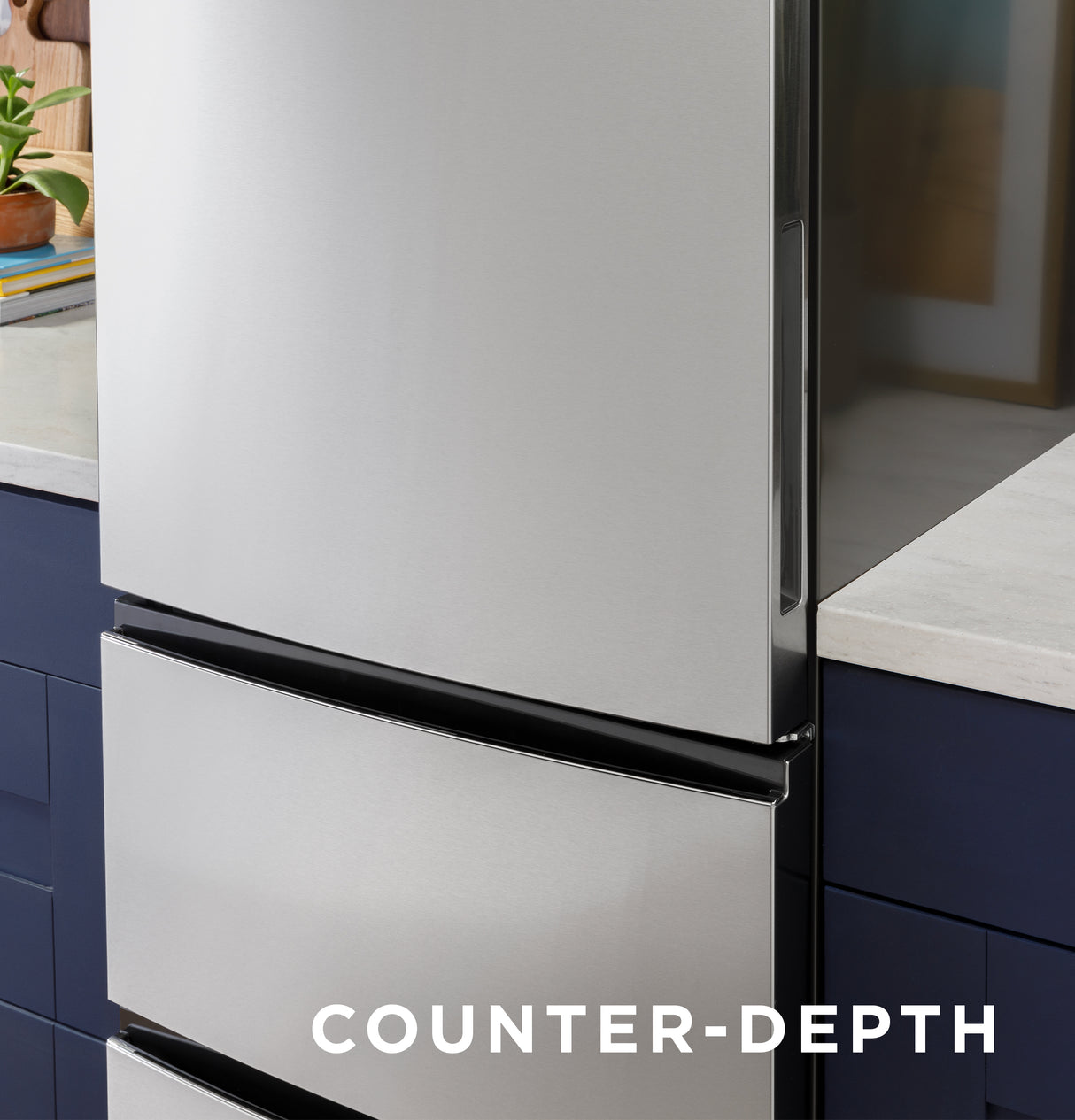 GE  11.9 Cu. Ft. Bottom-Freezer Refrigerator - Stainless Steel (GLE12HSPSS)