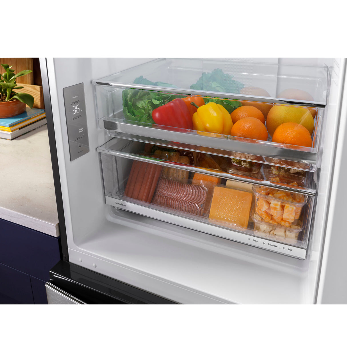 GE  11.9 Cu. Ft. Bottom-Freezer Refrigerator - Stainless Steel (GLE12HSPSS)