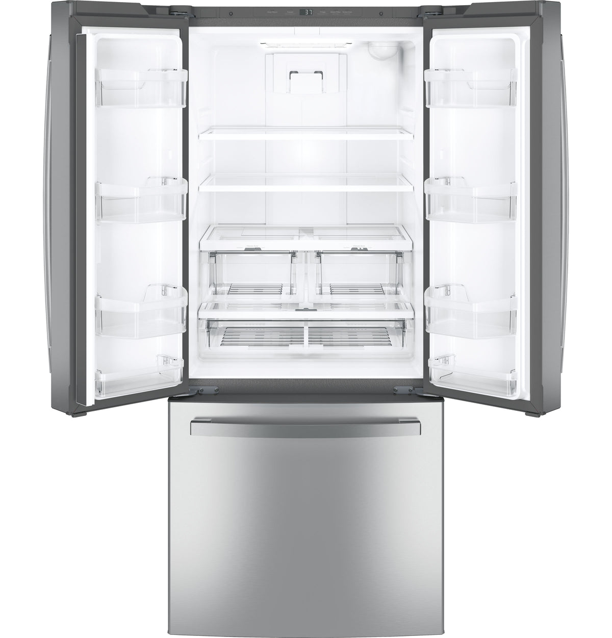 GE  20.8 Cu. Ft. French-Door Refrigerator - Fingerprint Resistant Stainless Steel (GNE21FYKFS)
