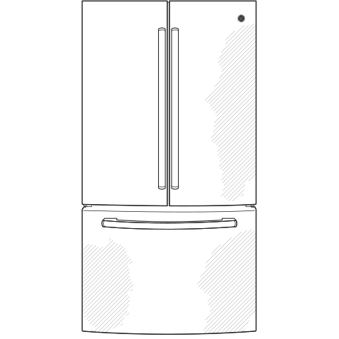 GE 20.8 Cu. Ft. French-Door Refrigerator - Stainless Steel (GNE21FYKFS)