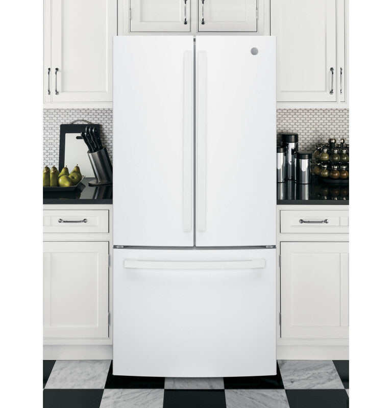 GE ENERGY STAR 24.7 Cu. Ft. French-Door Refrigerator - White (GNE25JGKWW)
