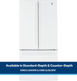 GE ENERGY STAR 24.7 Cu. Ft. French-Door Refrigerator - White (GNE25JGKWW)