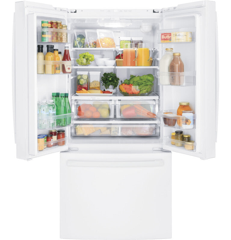 GE  24.7 Cu. Ft. French-Door Refrigerator - White (GNE25JGKWW)