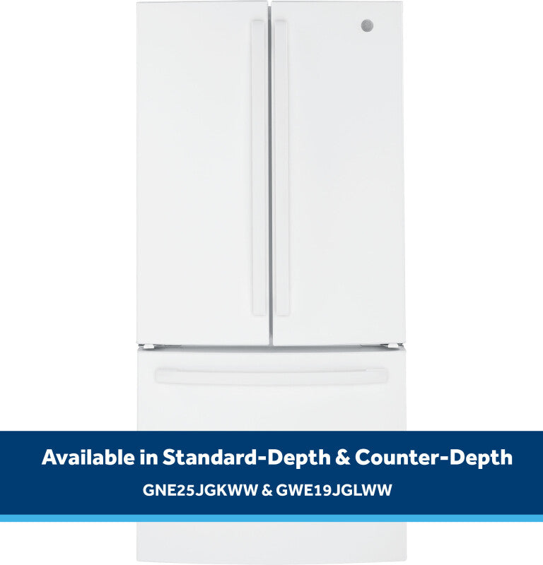 GE  24.7 Cu. Ft. French-Door Refrigerator - White (GNE25JGKWW)