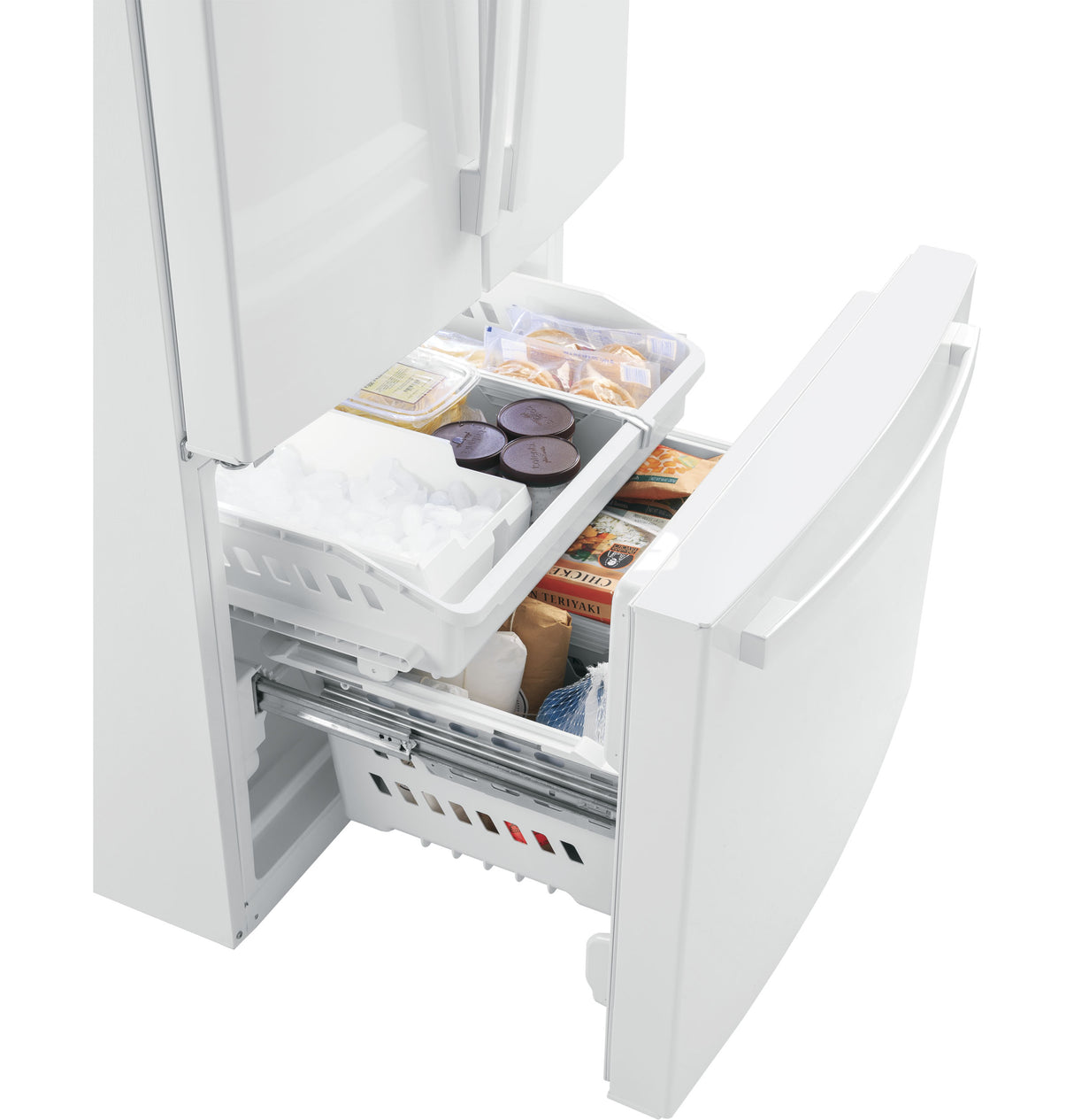 GE ENERGY STAR 24.7 Cu. Ft. French-Door Refrigerator - White (GNE25JGKWW)