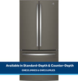 GE  24.7 Cu. Ft. French-Door Refrigerator - Fingerprint Resistant Slate (GNE25JMKES)
