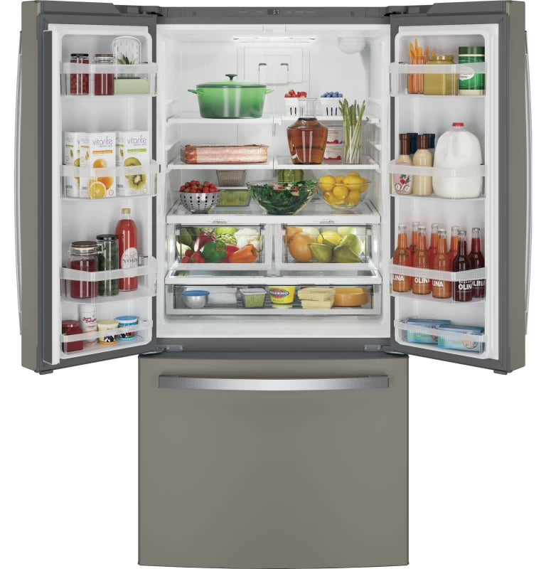 GE 24.7 Cu. Ft. French-Door Refrigerator - Slate (GNE25JMKES)
