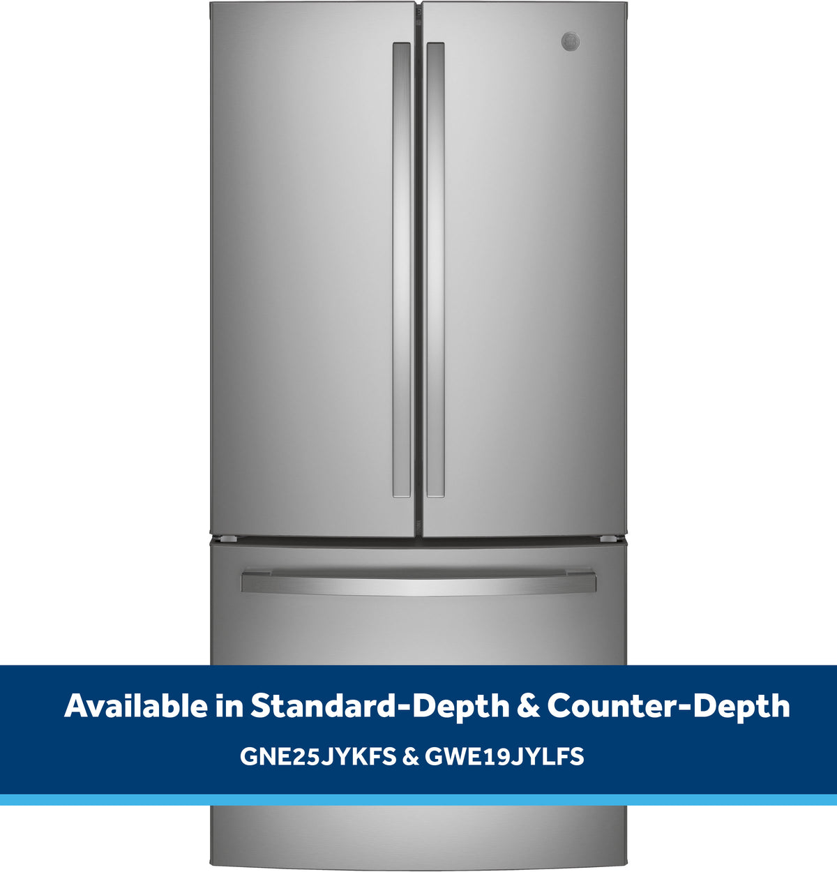 GE  24.7 Cu. Ft. French-Door Refrigerator - Fingerprint Resistant Stainless Steel (GNE25JYKFS)