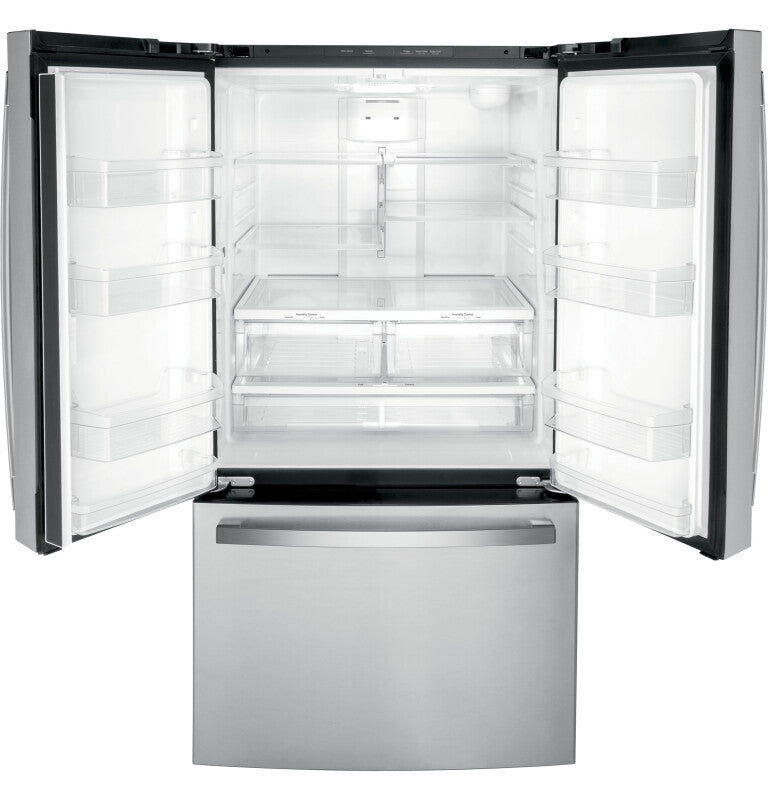 GE  27.0 Cu. Ft. Fingerprint Resistant French-Door Refrigerator - Fingerprint Resistant Stainless Steel (GNE27JYMFS)