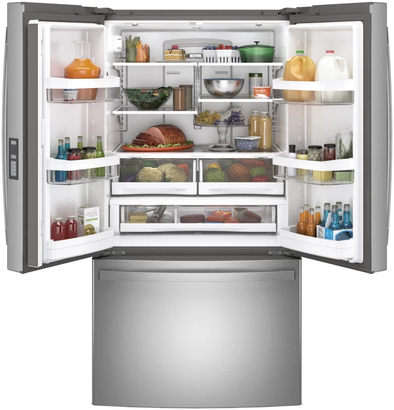 GE 28.7 Cu. Ft. Fingerprint Resistant French-Door Refrigerator - Gray (GNE29GYNFS)