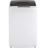 GE Space-Saving 2.8 cu. ft. Capacity Stationary Washer with Stainless Steel Basket - White (GNW128SSMWW)