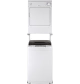 GE  Space-Saving 2.8 cu. ft. Capacity Stationary Washer with Stainless Steel Basket - White (GNW128SSMWW)