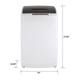 GE  Space-Saving 2.8 cu. ft. Capacity Stationary Washer with Stainless Steel Basket - White (GNW128SSMWW)