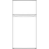 GE 24-Inch 11.6 cu. ft. Top-Freezer Refrigerator - Stainless Steel (GPE12FSKSB)