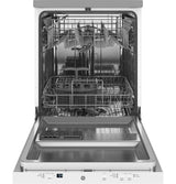 GE 24" Stainless Steel Interior Portable Dishwasher with Sanitize Cycle - White (GPT225SGLWW)