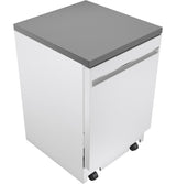 GE 24" Stainless Steel Interior Portable Dishwasher with Sanitize Cycle - White (GPT225SGLWW)