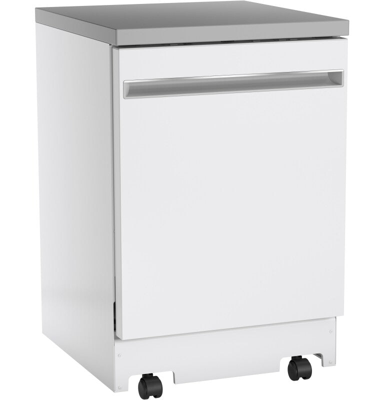 GE  Ge® Energy Star® 24" Stainless Steel Interior Portable Dishwasher With Sanitize Cycle - White (GPT225SGLWW)