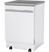 GE  Ge® Energy Star® 24" Stainless Steel Interior Portable Dishwasher With Sanitize Cycle - White (GPT225SGLWW)