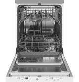 GE  24" Stainless Steel Interior Portable Dishwasher with Sanitize Cycle - White (GPT225SGLWW)