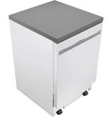 GE 24" Stainless Steel Interior Portable Dishwasher with Sanitize Cycle - White (GPT225SGLWW)