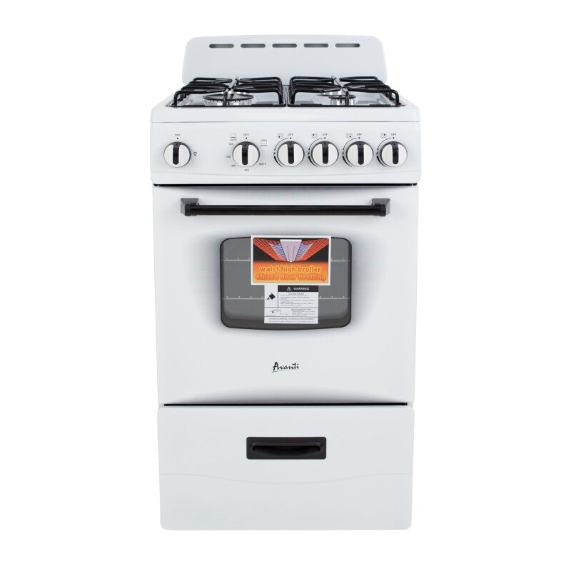 AVANTI Avanti 20" Compact Gas Range Oven - White / 2.1 cu. ft. -  (GR2011CW)