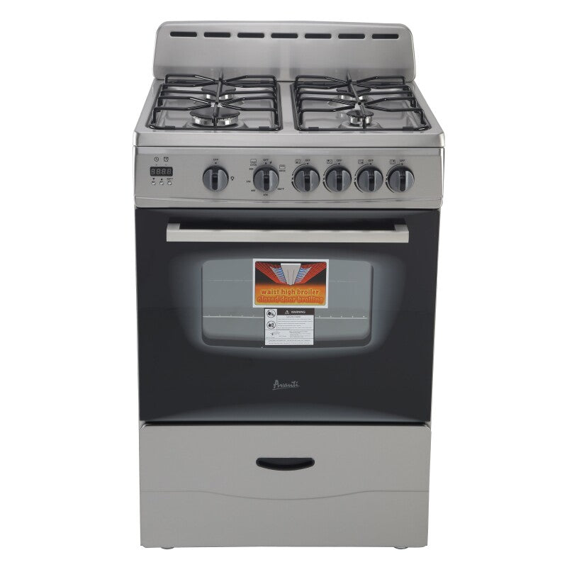 AVANTI Avanti 24" Compact Gas Range Oven - Black / 2.6 cu. ft. -  (GR2415CB)