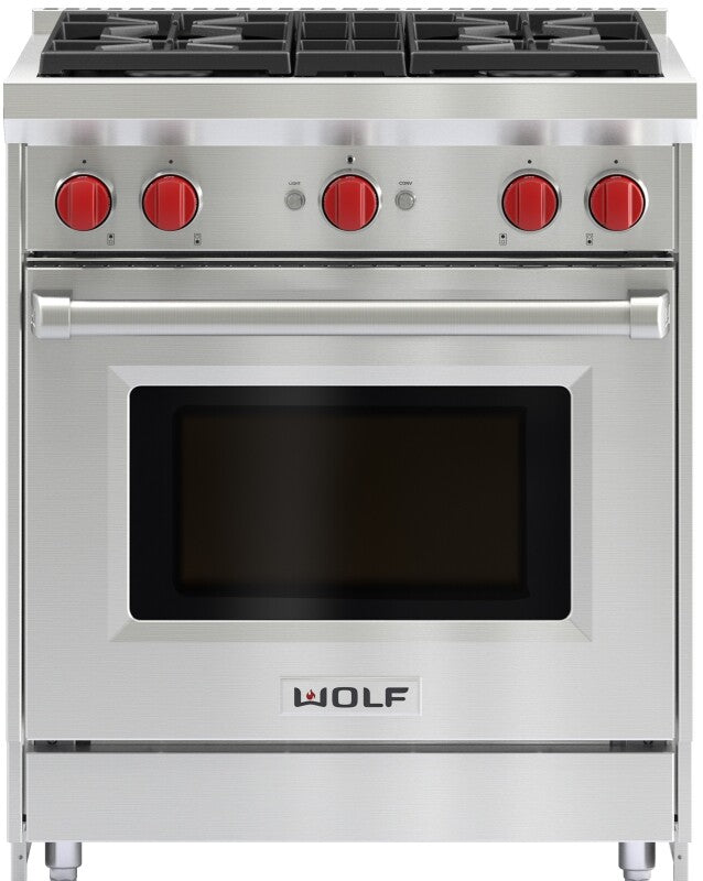 Wolf 30" Gas Range - Stainless Steel (GR304LP)