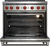 Wolf 36" Gas Range - 6 Burners - Stainless Steel (GR366LP)