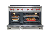 Wolf 48" Gas Range - 4 Burners, Infrared Charbroiler and Infrared Griddle - Stainless Steel (GR484CG)