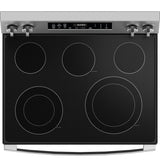 GE 30" Free-Standing Electric Convection Range with No Preheat Air Fry and EasyWash Oven Tray - Stainless Steel (GRF600AVSS)