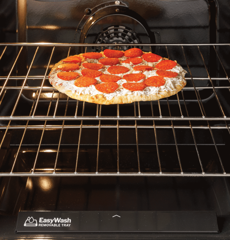 GE 30" Free-Standing Electric Convection Range with No Preheat Air Fry and EasyWash Oven Tray - Stainless Steel (GRF600AVSS)