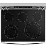 GE  30" Free-Standing Electric Convection Range with No Preheat Air Fry and EasyWash Oven Tray - Stainless Steel (GRF600AVSS)