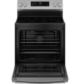 GE 30" Free-Standing Electric Convection Range with No Preheat Air Fry and EasyWash Oven Tray - Stainless Steel (GRF600AVSS)